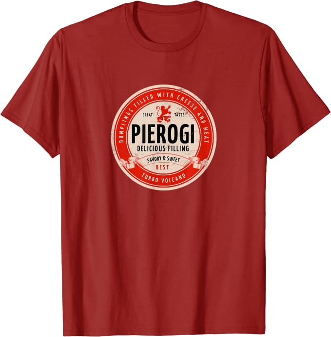 Retro Pierogi Beer Bottle Logo Vintage T-Shirt