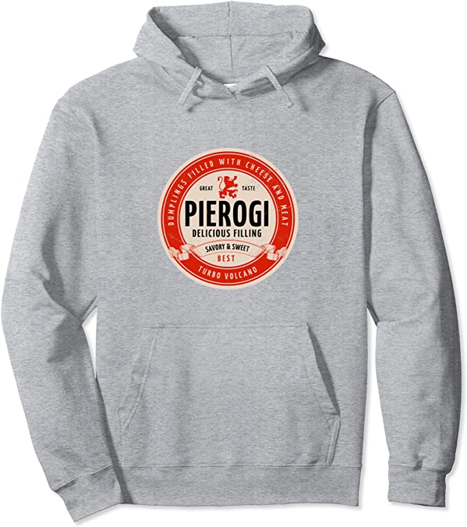 Retro Pierogi Beer Bottle Logo Vintage Pullover Hoodie